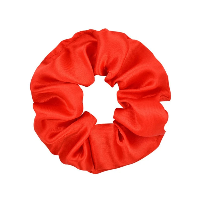 Accessoires Women Girls Silky Satin Hair Scrunchies Solid Stretch Elastic Simple Elegant Rubber Band Ponytail Tie Low Cost