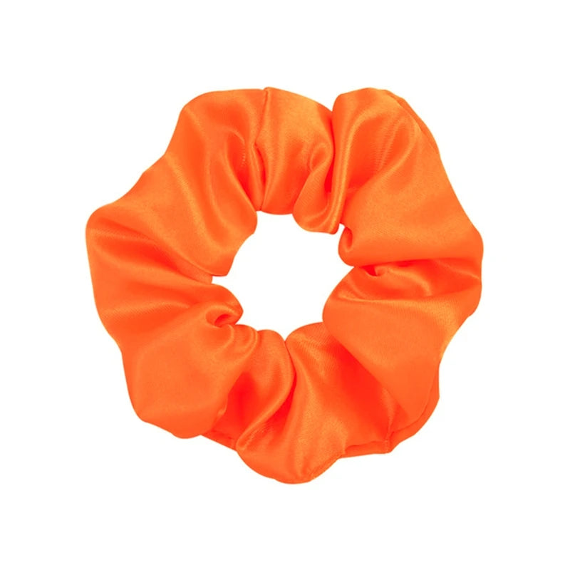 Accessoires Women Girls Silky Satin Hair Scrunchies Solid Stretch Elastic Simple Elegant Rubber Band Ponytail Tie Low Cost