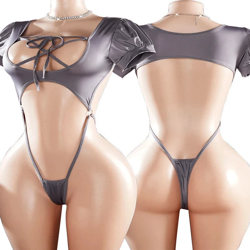 Lace Lingerie Set Women Transparent Bra & Brief Set Bodysuit Underwear Suit