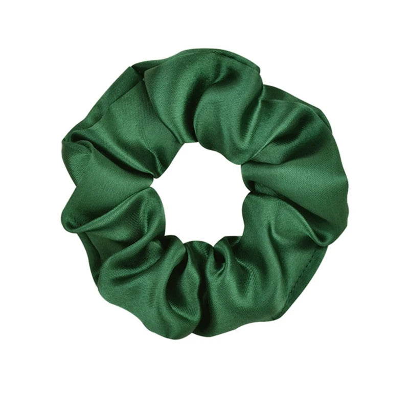 Accessoires Women Girls Silky Satin Hair Scrunchies Solid Stretch Elastic Simple Elegant Rubber Band Ponytail Tie Low Cost