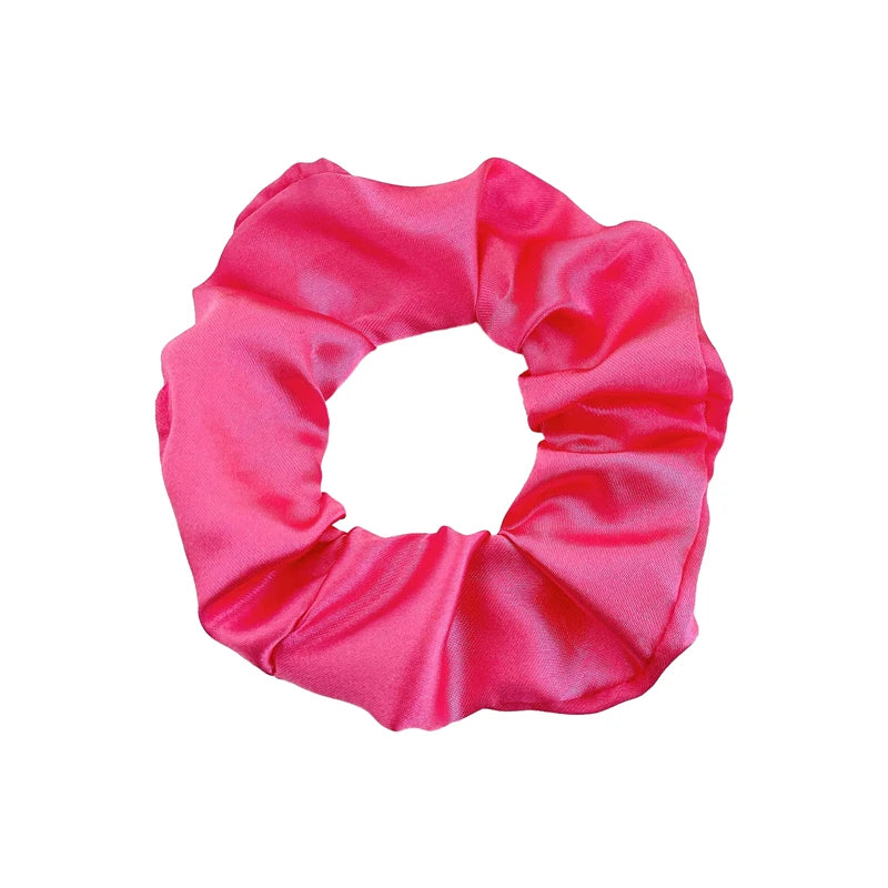 Accessoires Women Girls Silky Satin Hair Scrunchies Solid Stretch Elastic Simple Elegant Rubber Band Ponytail Tie Low Cost
