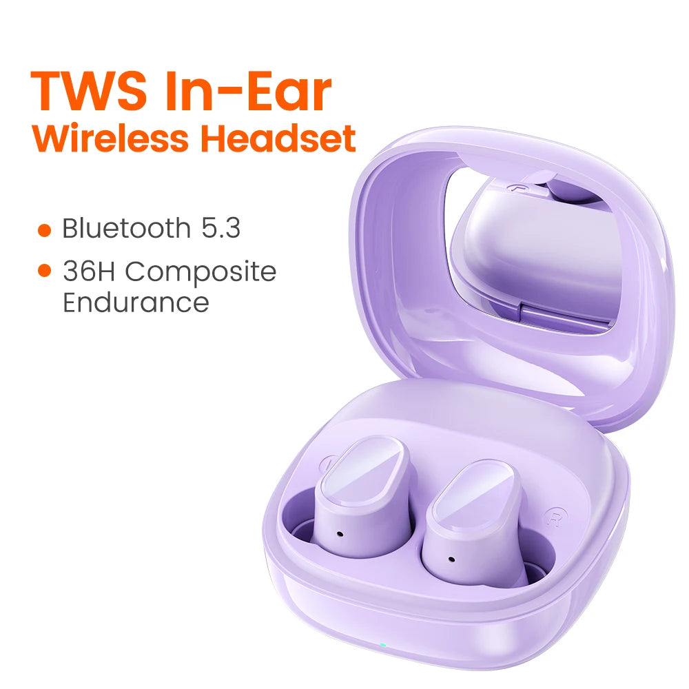Bluetooth 5.3 Wireless HiFi In-Ear Headphones Touch Control with Mic Sports Noise Reduction Earbuds