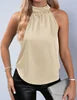 2026 New Spring Women's Elegant Halter Sleeveless Tank Top - Loose Fit Vest Stylish Summer Wear for Daily Casual Vacation