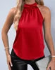 2026 New Spring Women's Elegant Halter Sleeveless Tank Top - Loose Fit Vest Stylish Summer Wear for Daily Casual Vacation