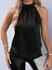 2026 New Spring Women's Elegant Halter Sleeveless Tank Top - Loose Fit Vest Stylish Summer Wear for Daily Casual Vacation