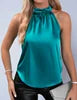 2026 New Spring Women's Elegant Halter Sleeveless Tank Top - Loose Fit Vest Stylish Summer Wear for Daily Casual Vacation