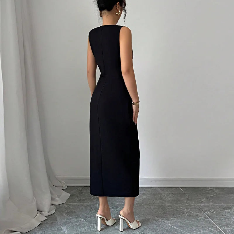 EYSORA Elegant Ribbon Maxi Dress