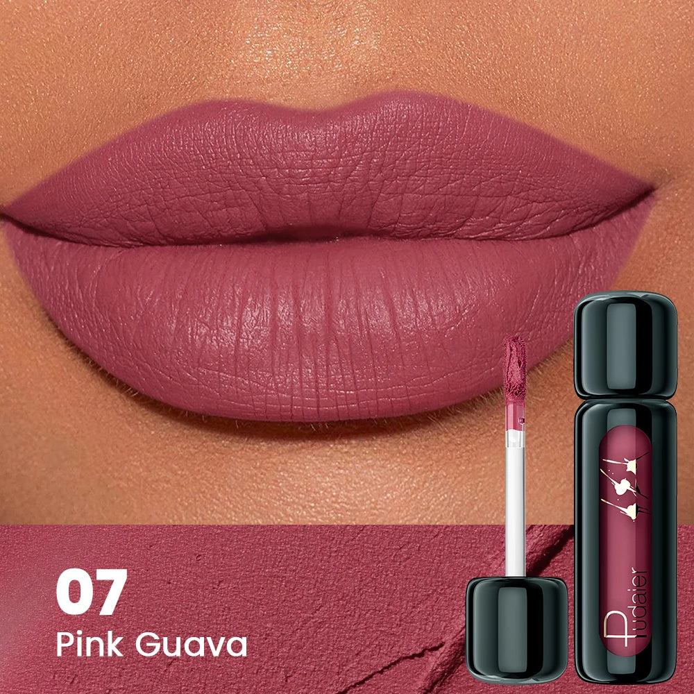 1PC Matte Velvet Lip Gloss - Highly Saturated Liquid Lip Mud, Non-Stick Long-Lasting Formula, 10-Shade Mixed Palette