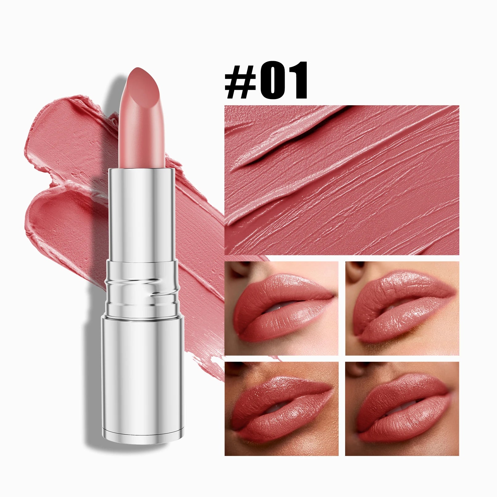 6-Color Matte Lipstick , Non-Fading, Non-Stick Cup Long-Lasting Velvet Finish, Smooth Matte Lip Color Waterproof Smudge-proof