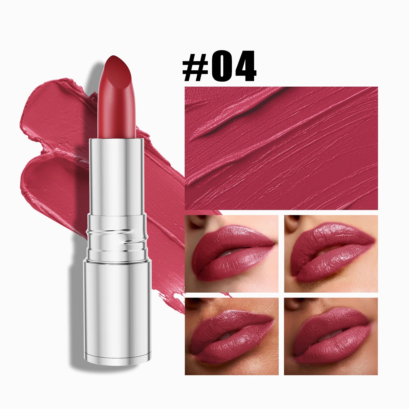 6-Color Matte Lipstick , Non-Fading, Non-Stick Cup Long-Lasting Velvet Finish, Smooth Matte Lip Color Waterproof Smudge-proof