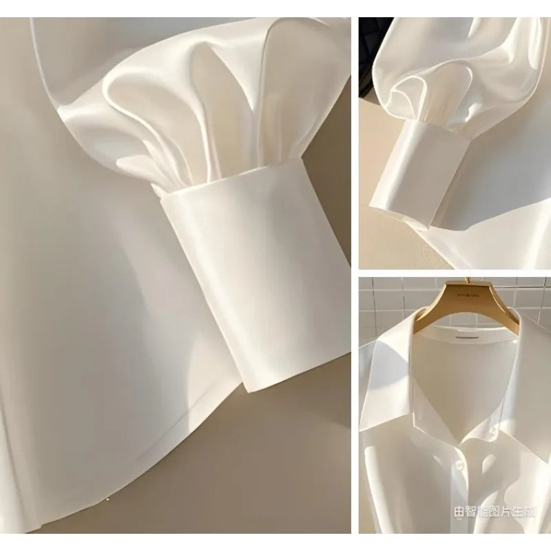EYSORA Luxury White Blouse
