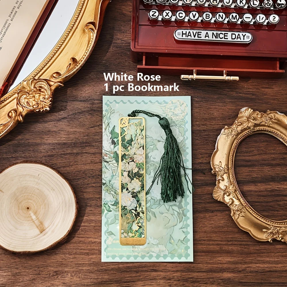 ✨ Vintage Metal Bookmark with Tassel – Elegant Gift for Book Lovers