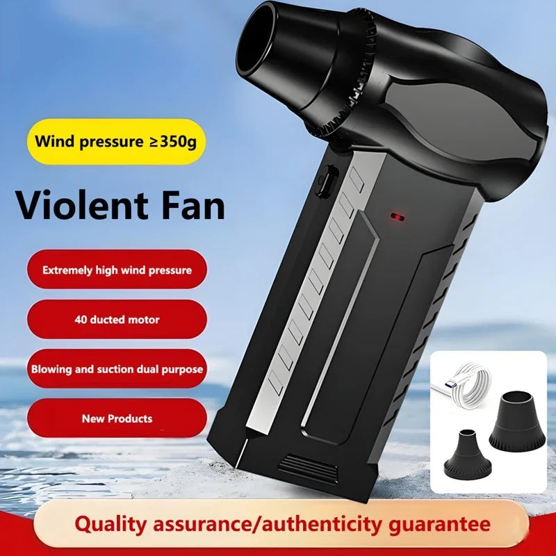 Super Violent Blower 1200000RPM Brushless Turbo Jet Blower Dry 10000mAh Fast Charging Thrust PC Cleaning Tool Duct Fan 2026 NEW