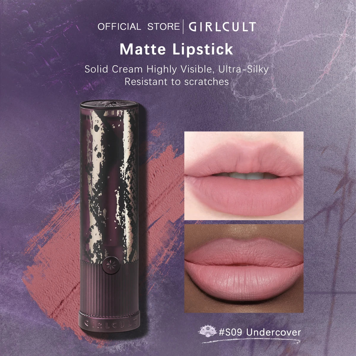 Girlcult Matte Lipstick(S08-S10),Matte Texture,Smooth & Non-Drying,Velvety Matte Finish,Highly Pigmented & Vibrant,Matte Lock