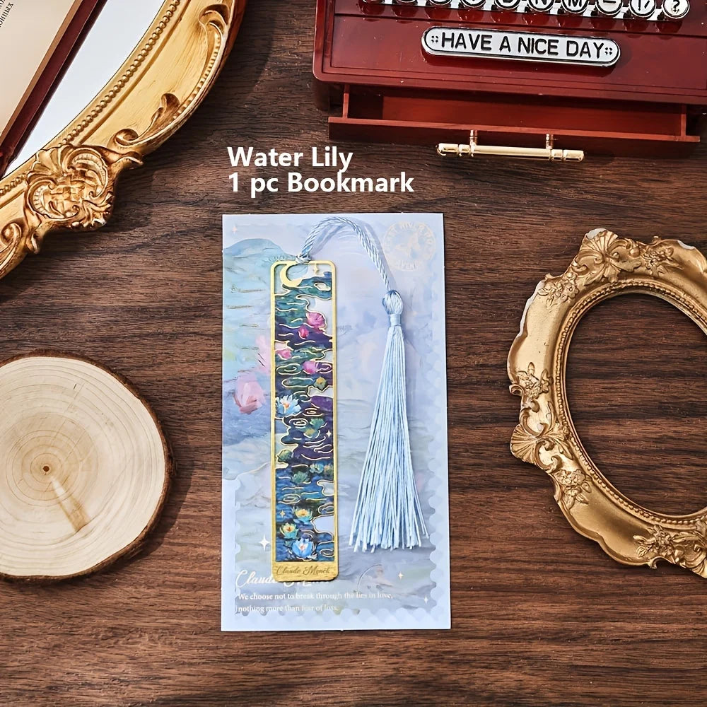 ✨ Vintage Metal Bookmark with Tassel – Elegant Gift for Book Lovers