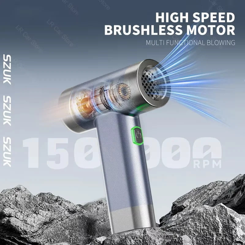 JetFan Ultra 150000RPM Powerful Air Blower Portable Cordless Computer Keyboard Cleaner Brushless Turbo Fan