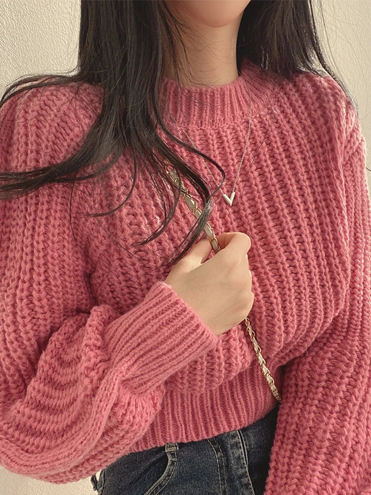 🖤 Vintage Harajuku Sweater – Cozy Autumn & Winter Knitwear