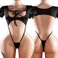 Lace Lingerie Set Women Transparent Bra & Brief Set Bodysuit Underwear Suit
